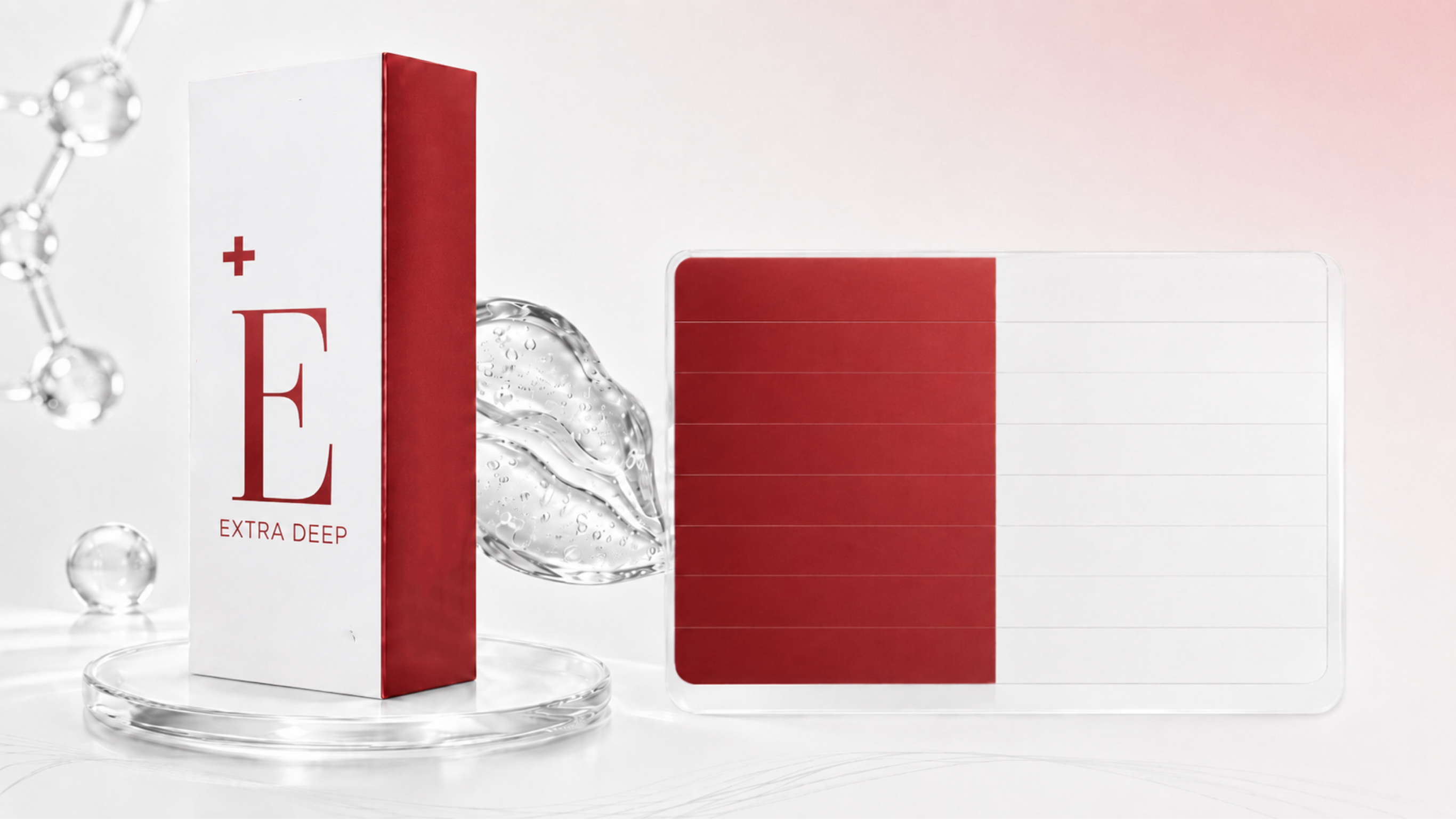 HYAMAX Extra Deep product box, gel texture and features panel